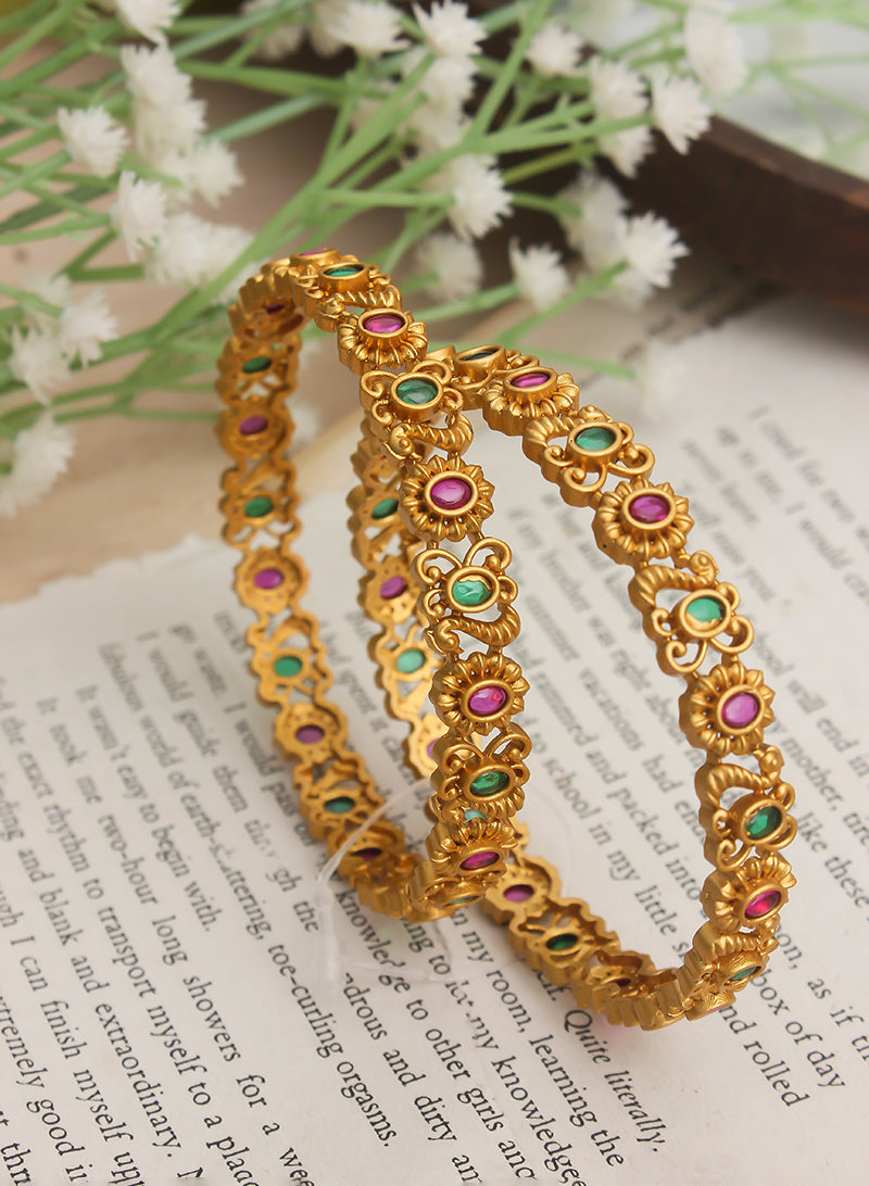 Devangi stone bangles – Phuljhadi - Main Image