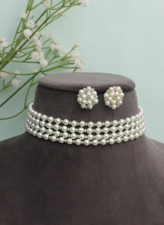 Brenda pearl choker set
