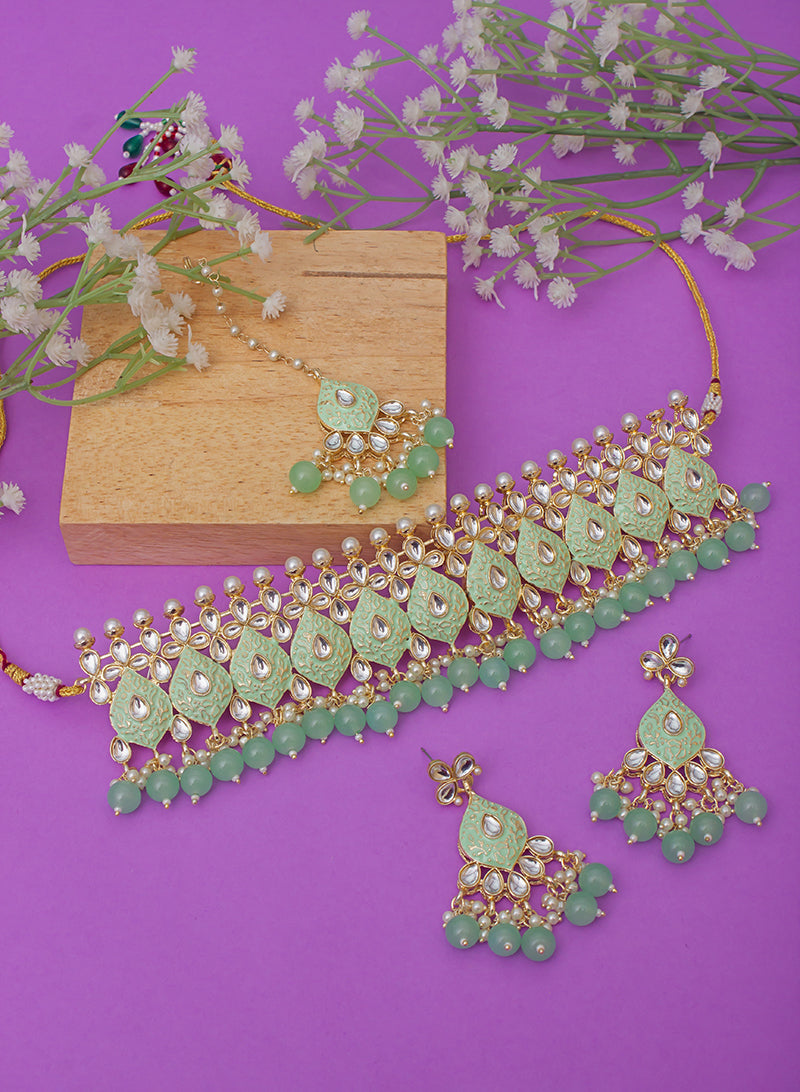 Samriddhi meena choker set with maangtika