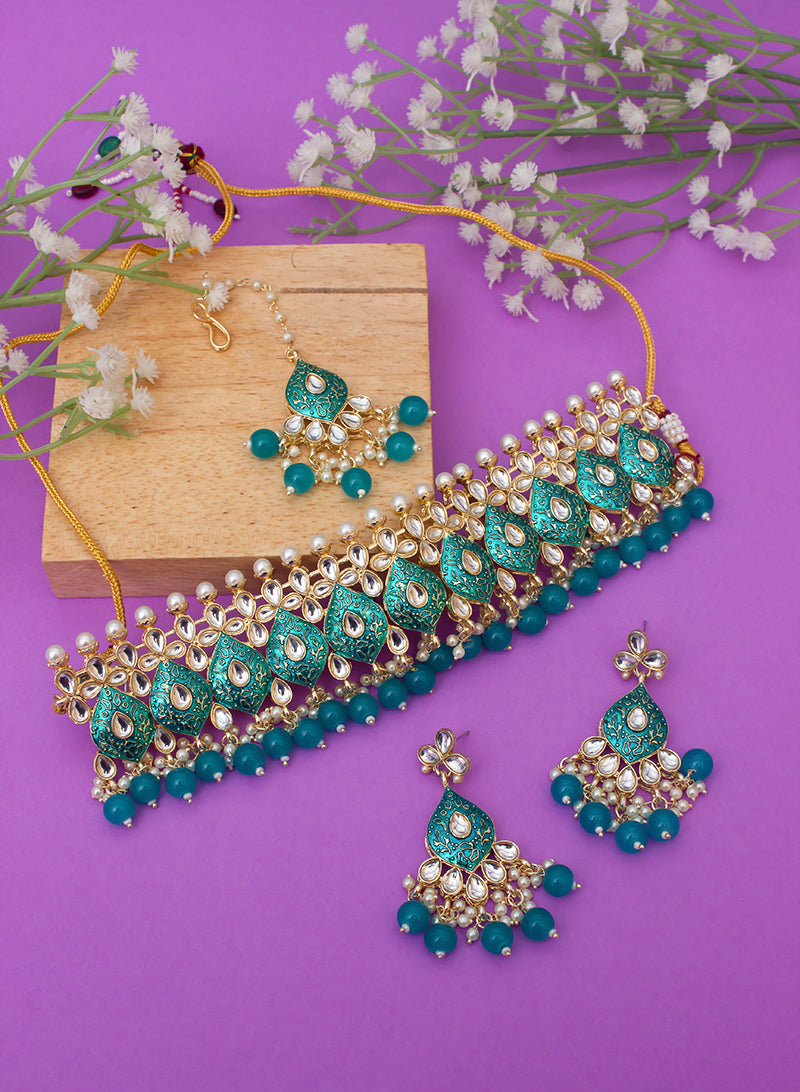 Samriddhi meena choker set with maangtika