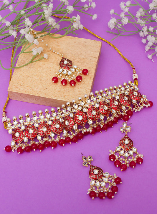 Samriddhi meena choker set with maangtika