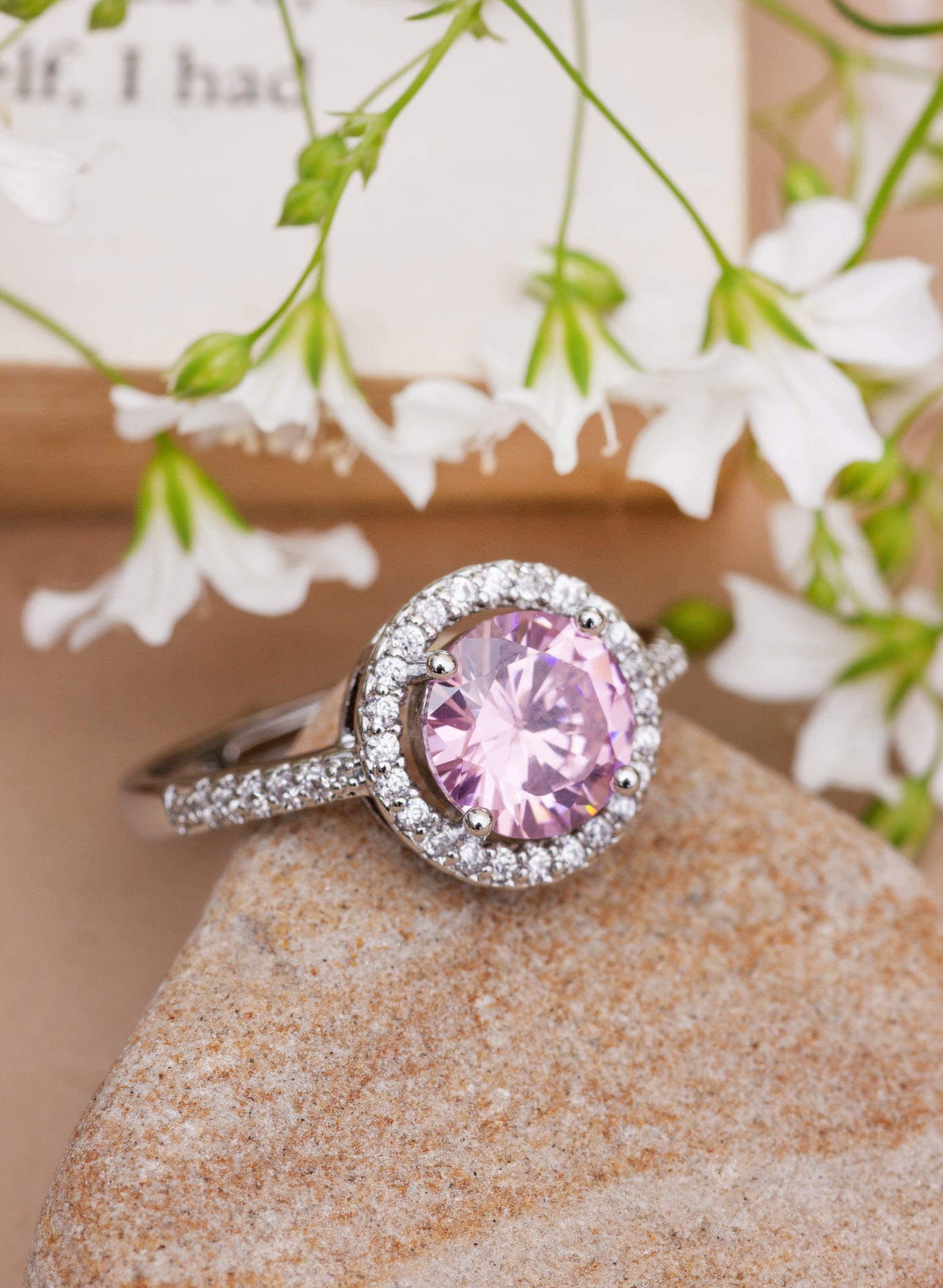 betsy round stone ring