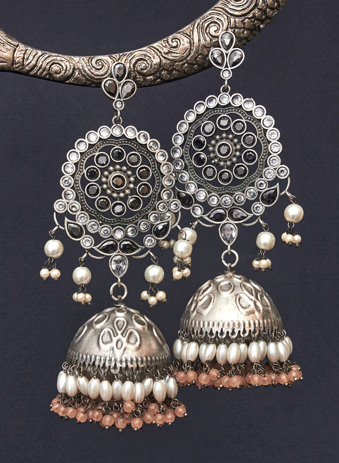 Pranali stone jhumka