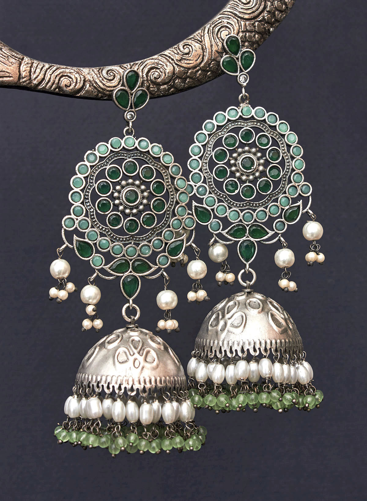 Pranali stone jhumka