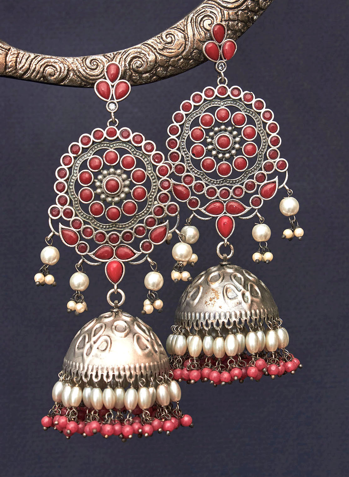 Pranali stone jhumka