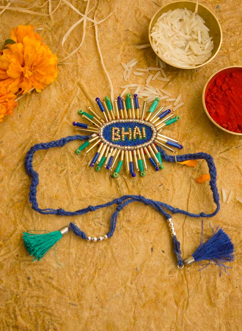 blue green bhai rakhi