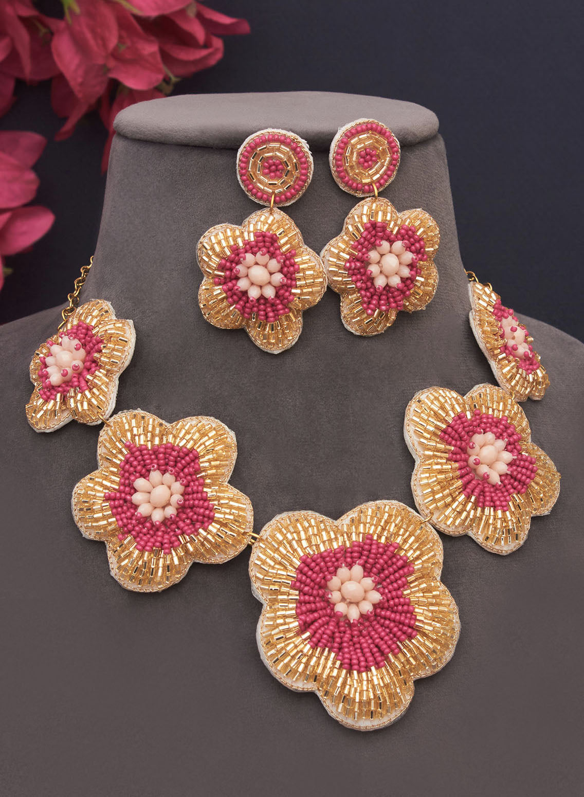 Carolina Gold and Pink Set