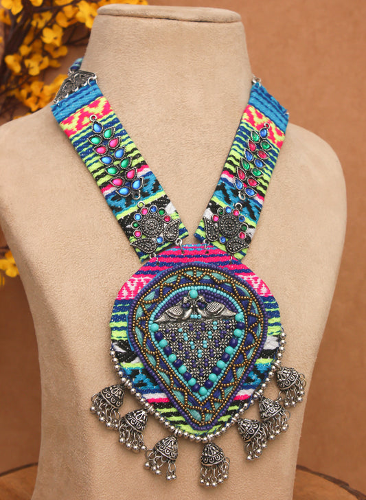 Handwoven Oxidised Necklace