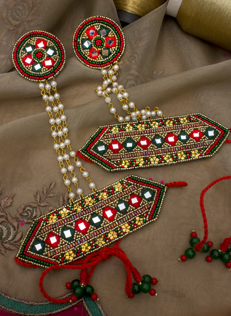 Jennifer Red and Green Handbracelet