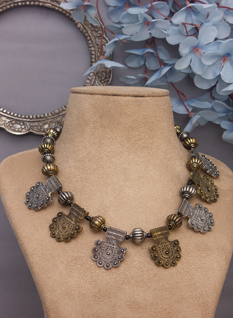 Mugdha Oxidized Necklace