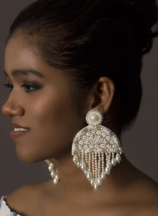 Olivia White Earring