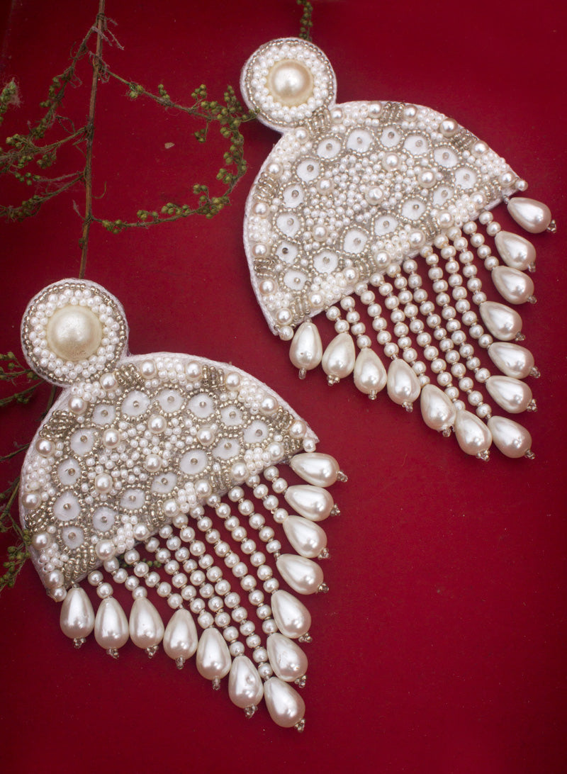 Olivia White Earring
