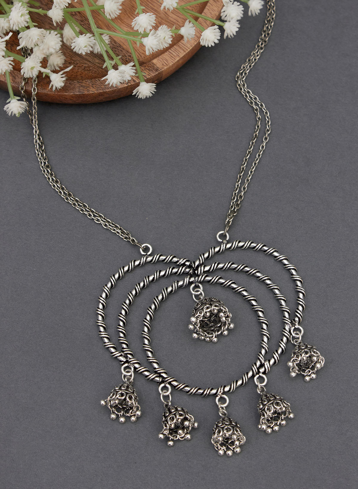 Elaiya oxidised necklace