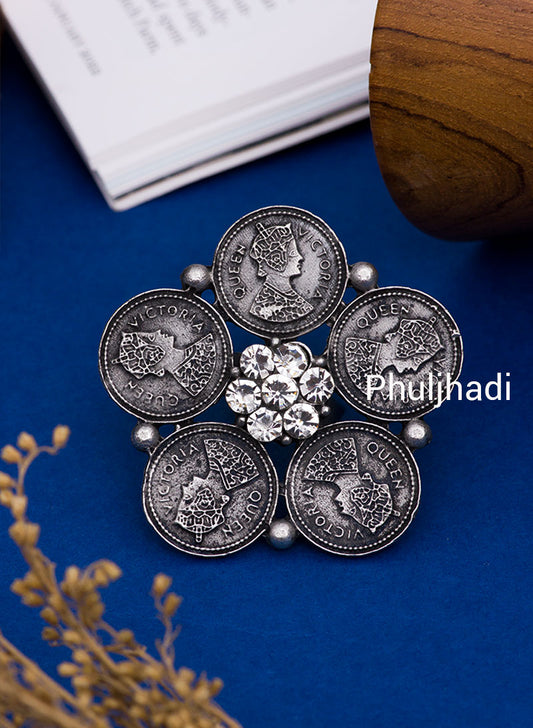 advika oxidised ring