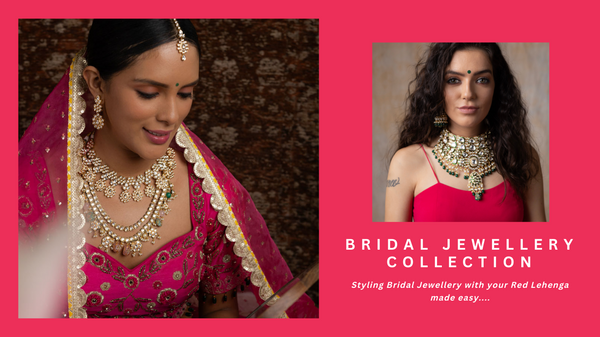 Styling of Bridal Jewellery for Red Lehenga