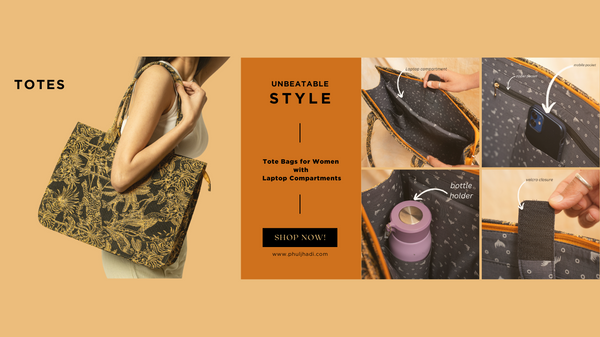 Sophisticated Elegance: Jacquard Tote Bags for Women with Laptop Compartments