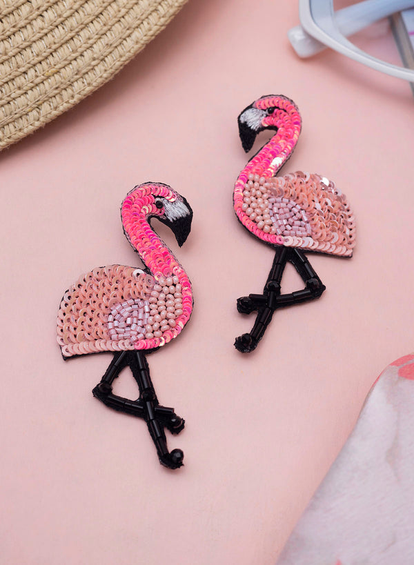 Flamingo Hand made earring