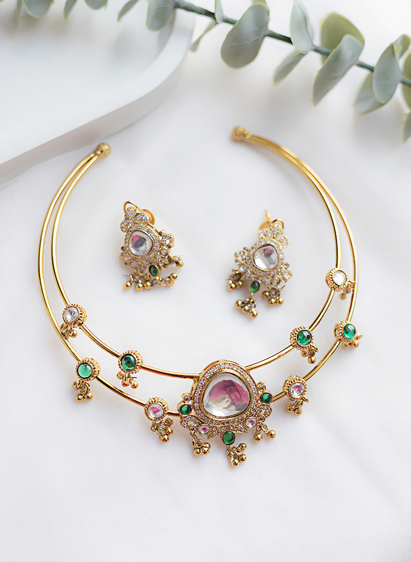 Varuni green hasli set