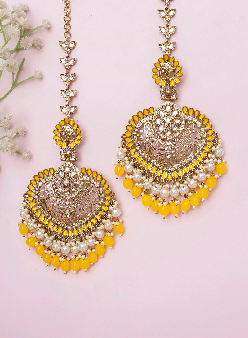 Naina Kundan Earrings with Sahara