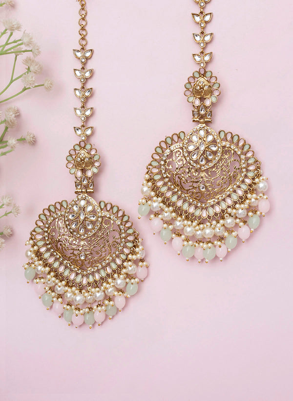 Naina Kundan Earrings with Sahara