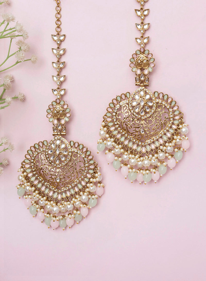 Naina Kundan Earrings with Sahara