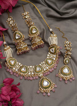 Prishika Polki Necklace set with Maangtikka