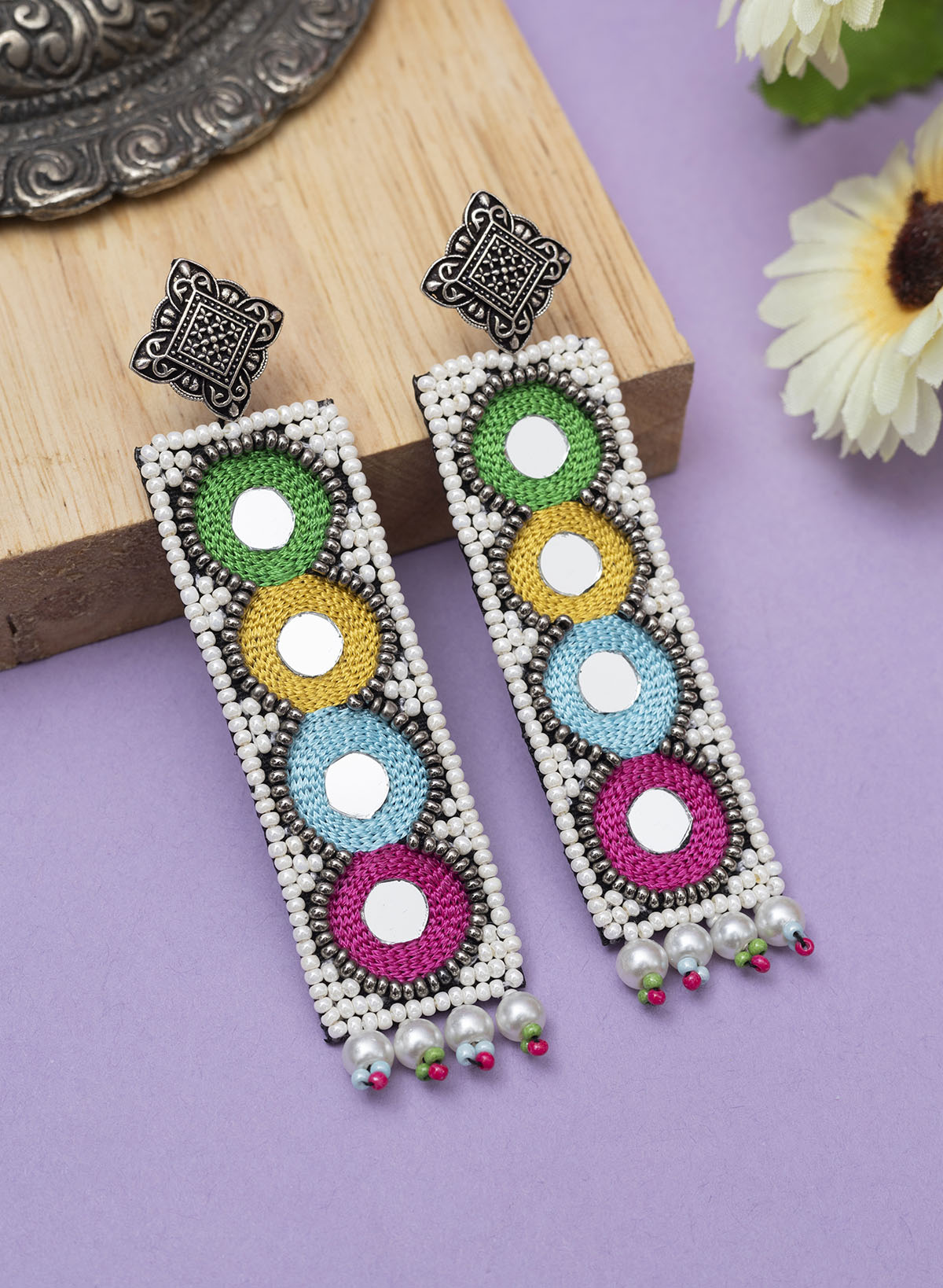 Tiya Mirror Earrings