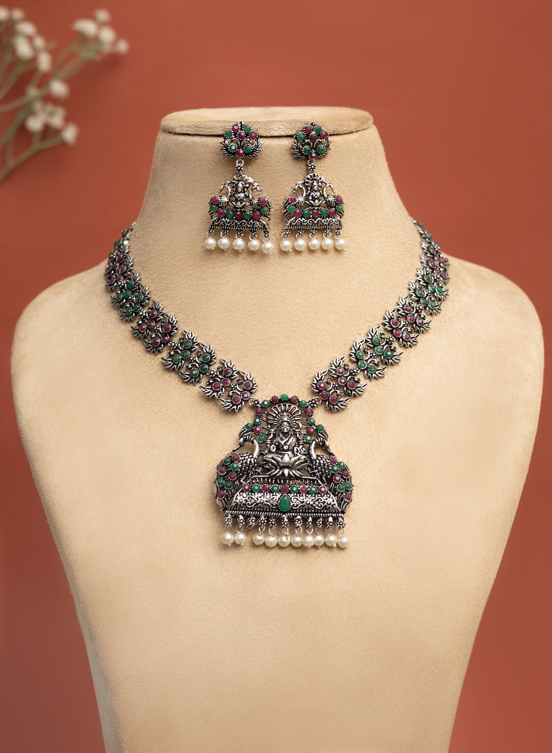 Laxmi Goddess Necklace Set