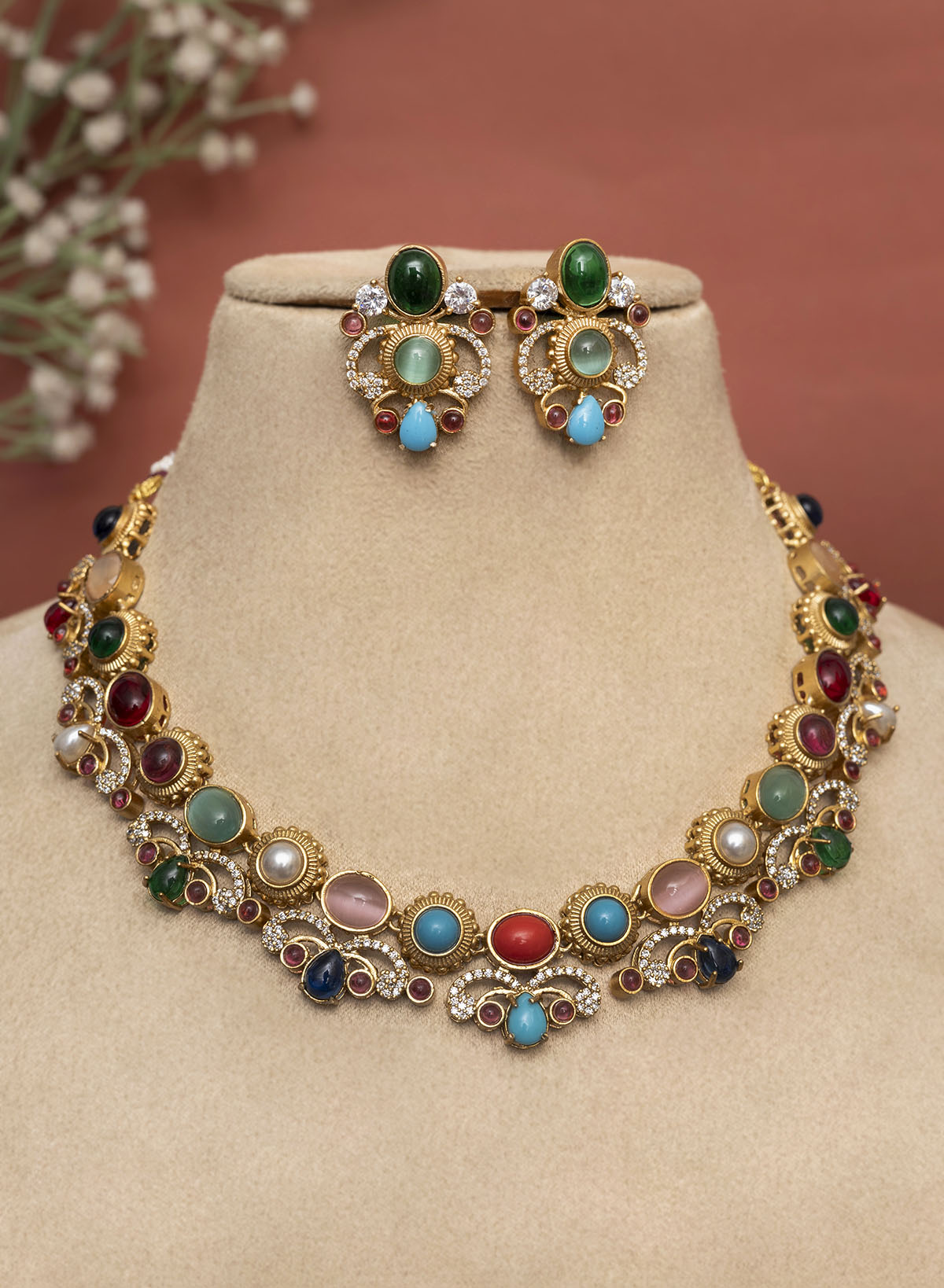Kajori Multicolor Necklace Set