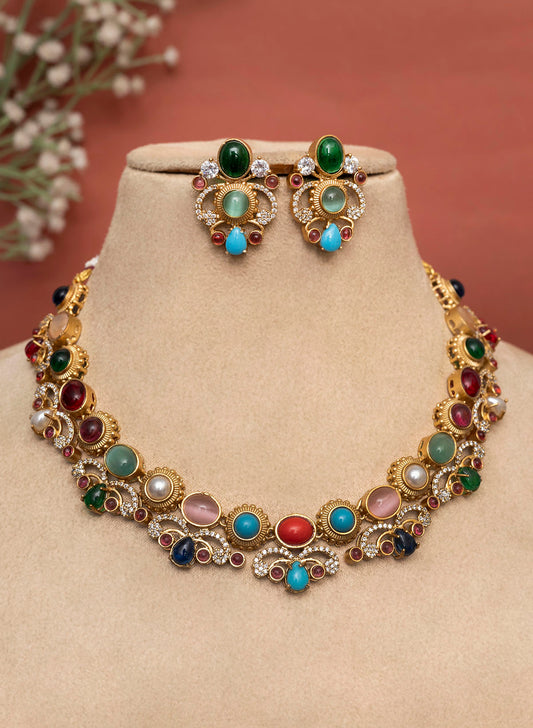 Kajori Multicolor Necklace Set