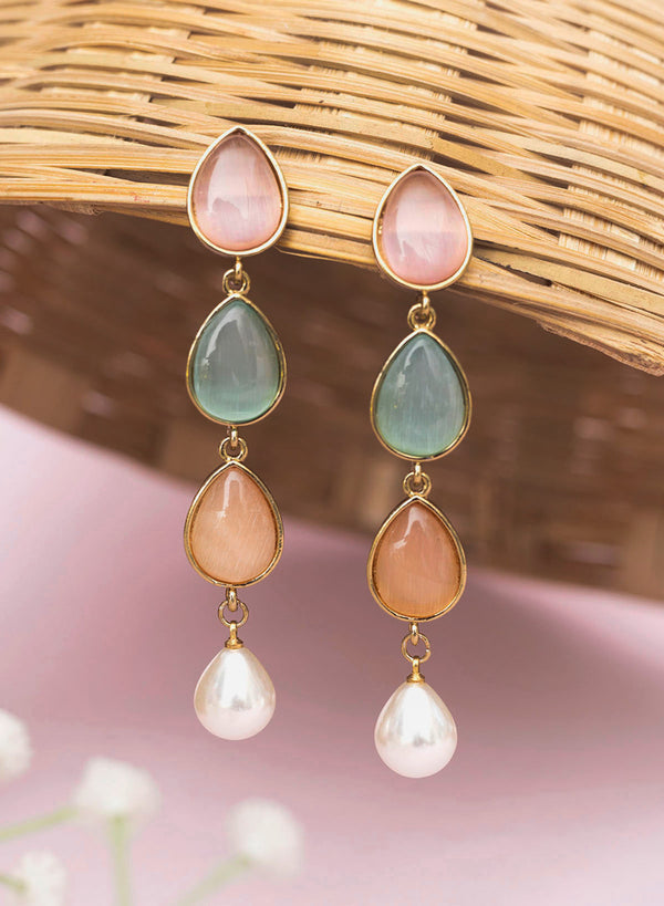 Druhi stone drop Earrings