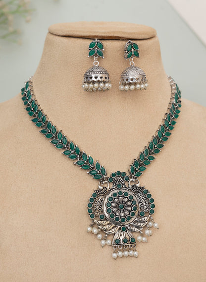 Lila stone necklace set