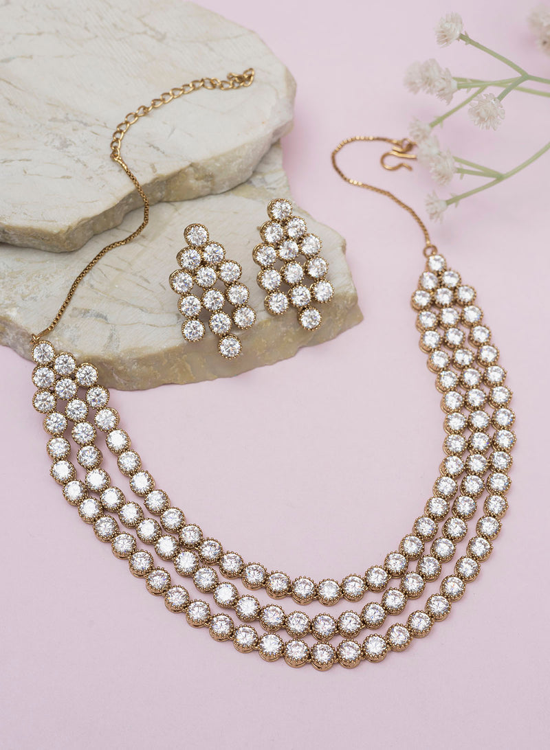 Pranikshaa Three layers Necklace set