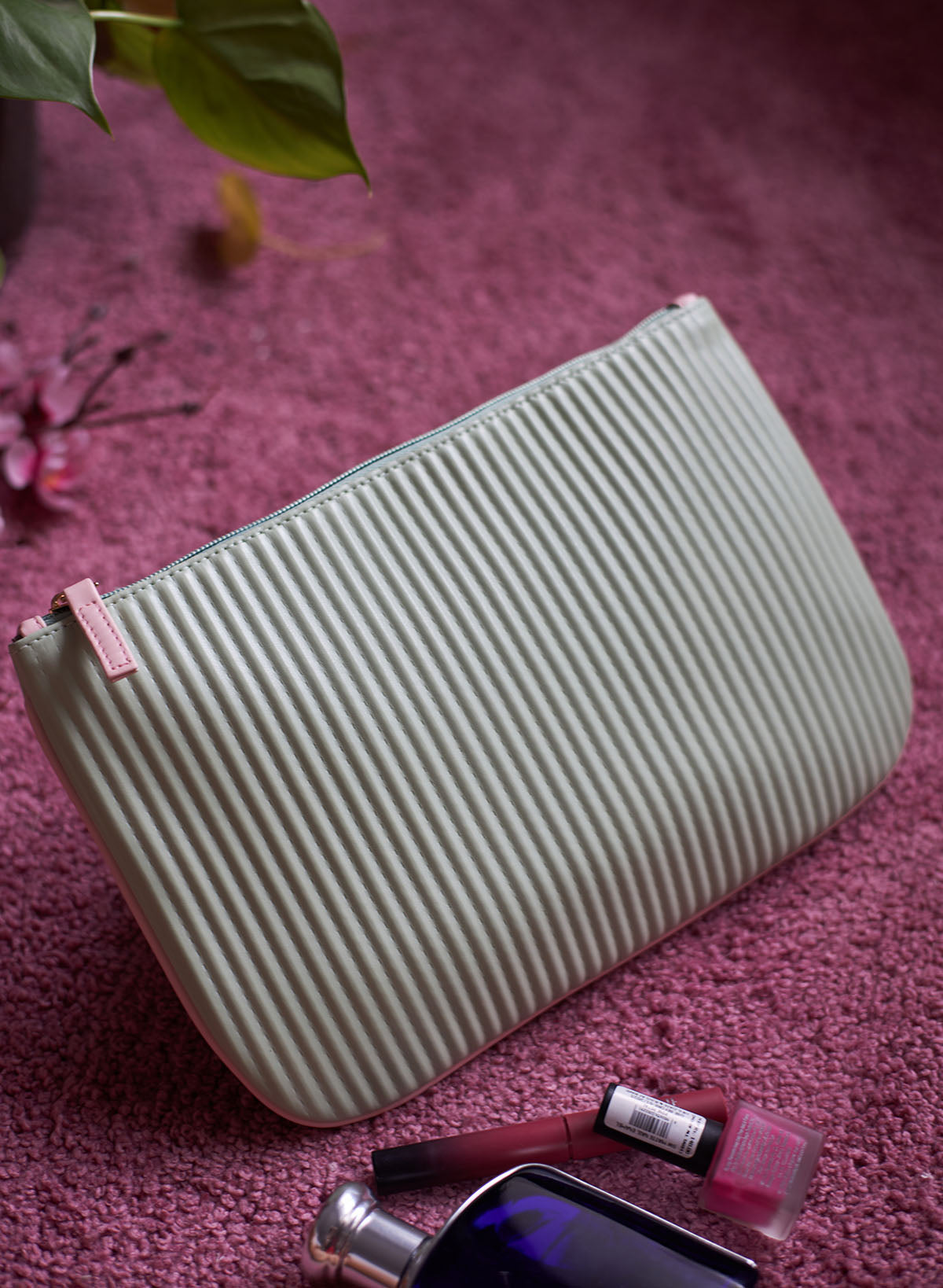 Jade mint green clutch