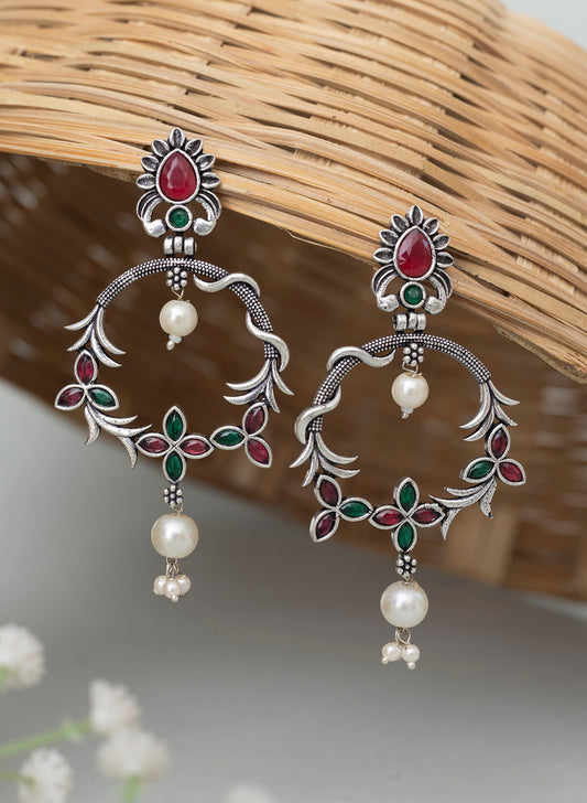 Sanidhya German Silver Earring