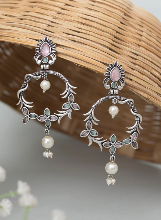 Sanidhya German Silver Earring