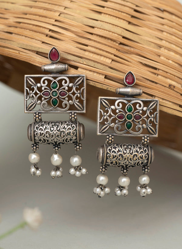Baidehi oxidised earrings