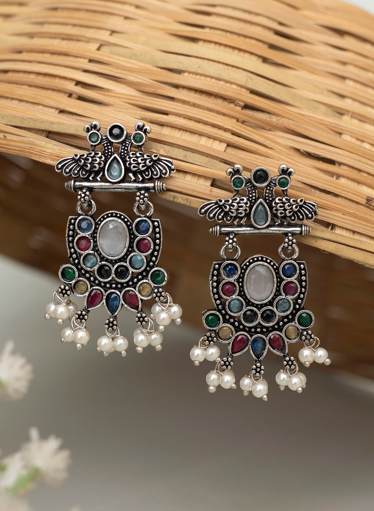 Firdousi oxidised earrings