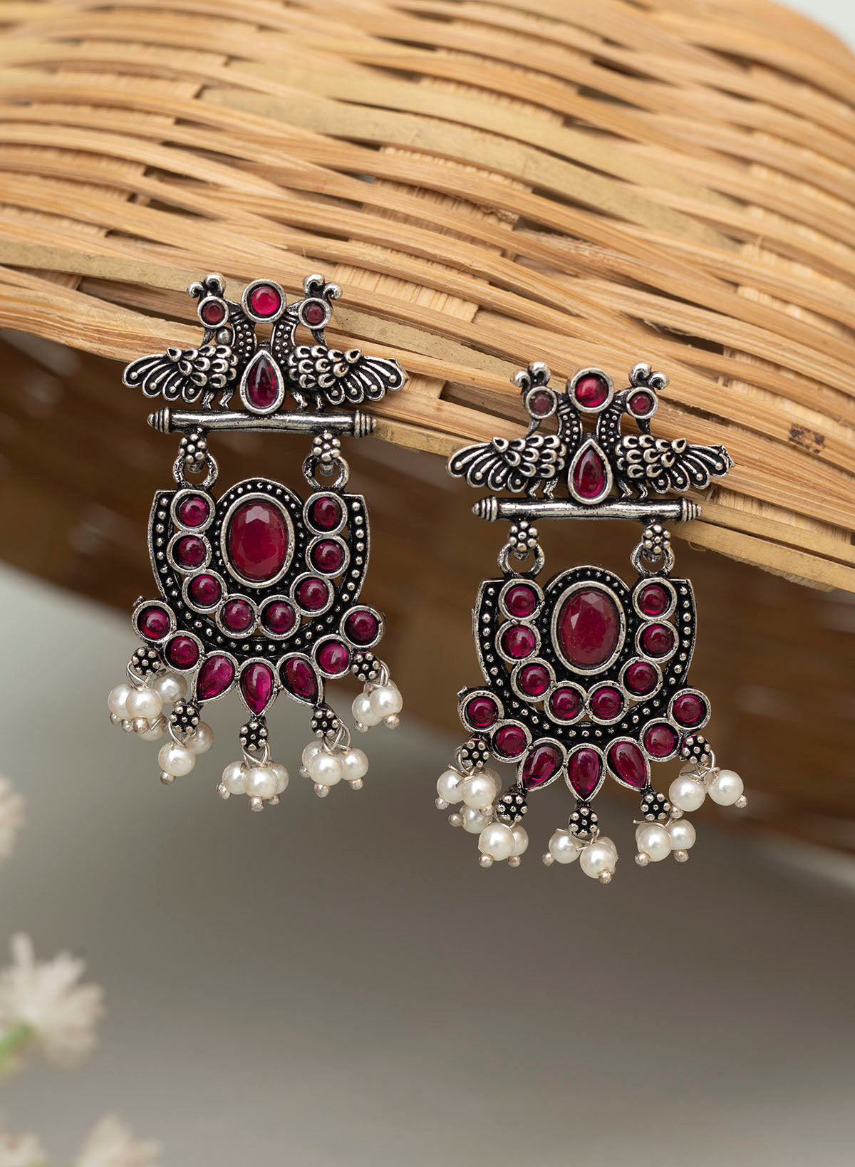 Firdousi oxidised earrings