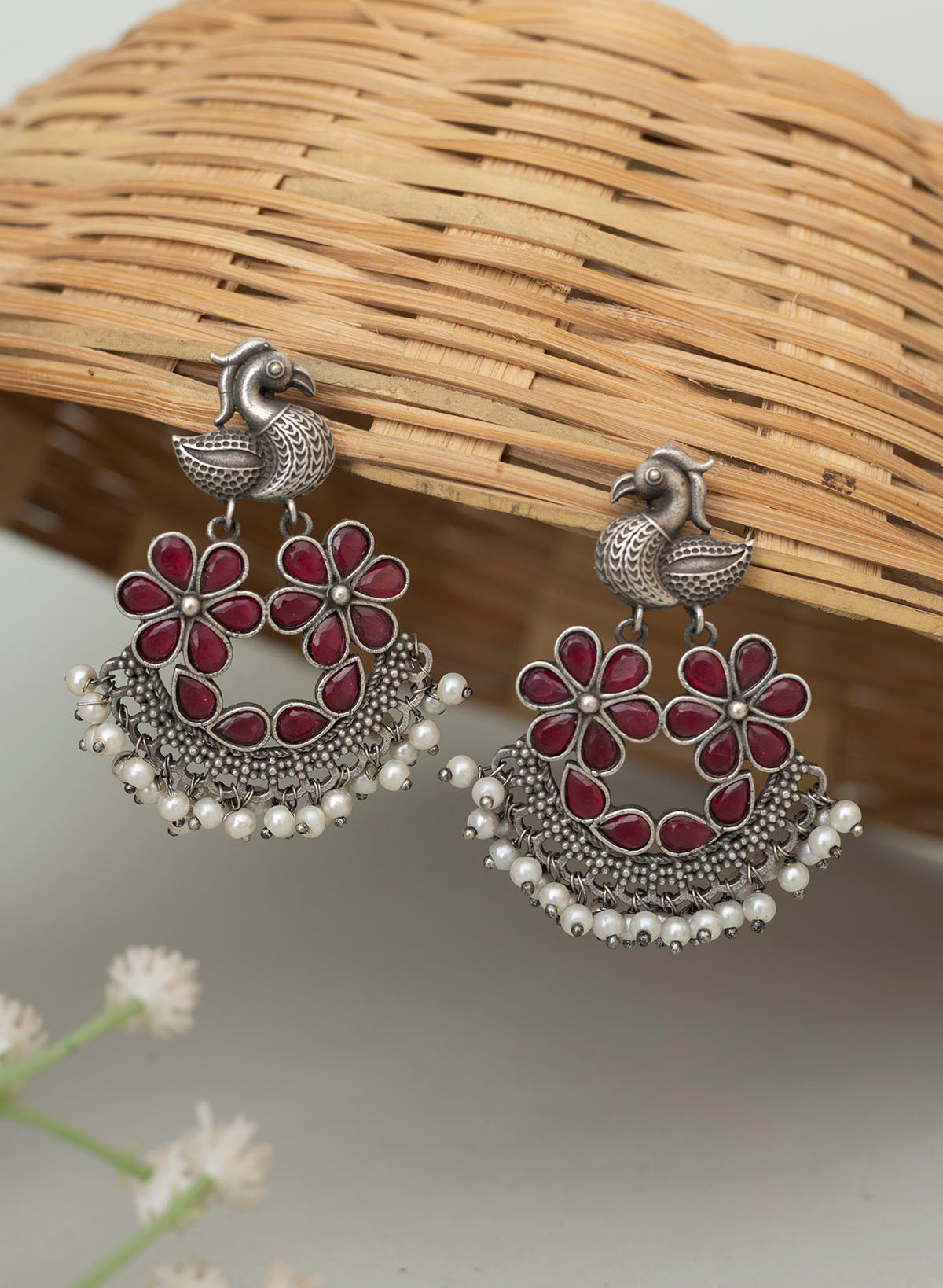 Hanima peacock earrings