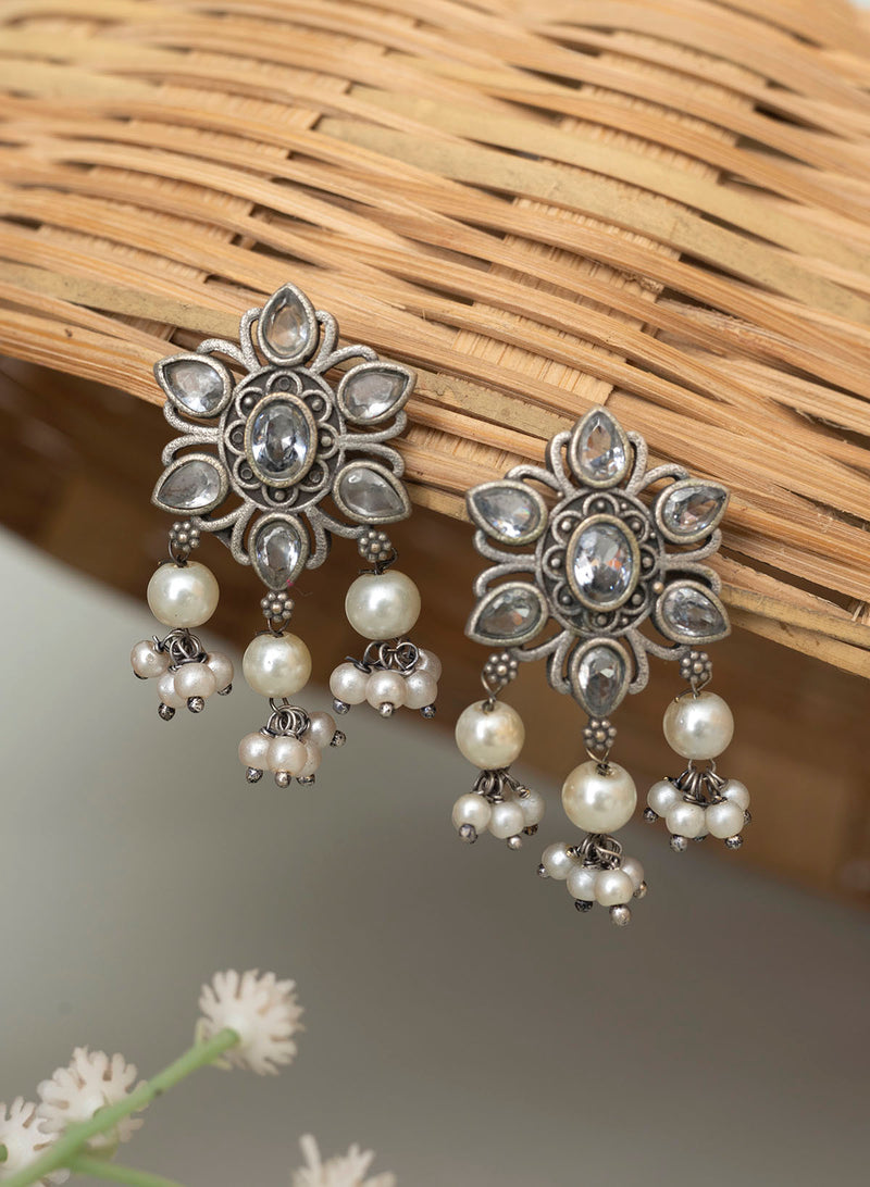 lotus pearl earring