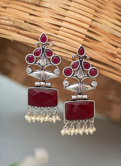 Skye German silver earring