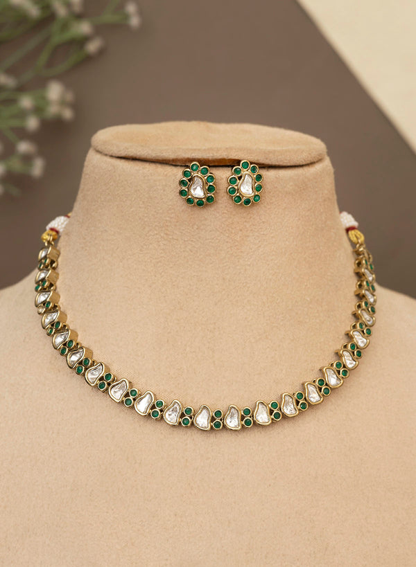 Waniya kundan necklace set
