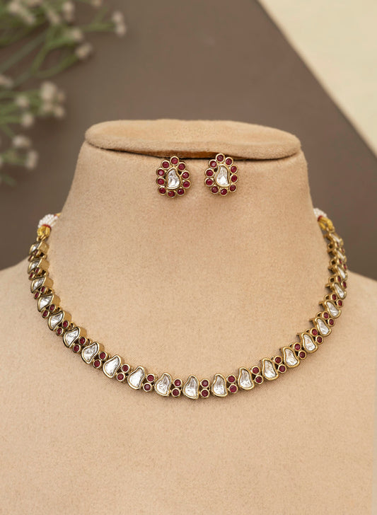 Waniya kundan necklace set