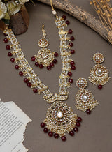 Dharvi Long Necklace set with Maangtikka