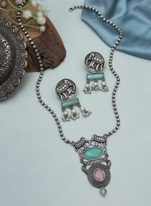 Aadrita Elephant Necklace set