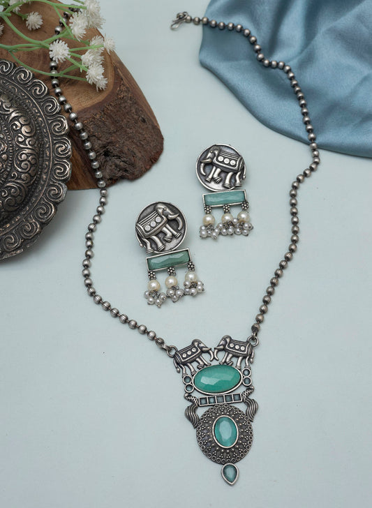 Aadrita Elephant Necklace set
