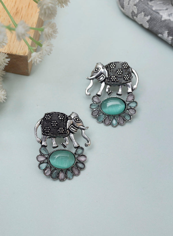 Elephant Stone Stud Earring