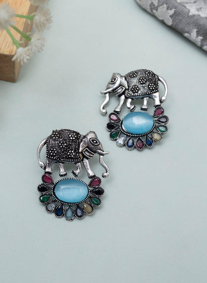 Elephant Stone Stud Earring