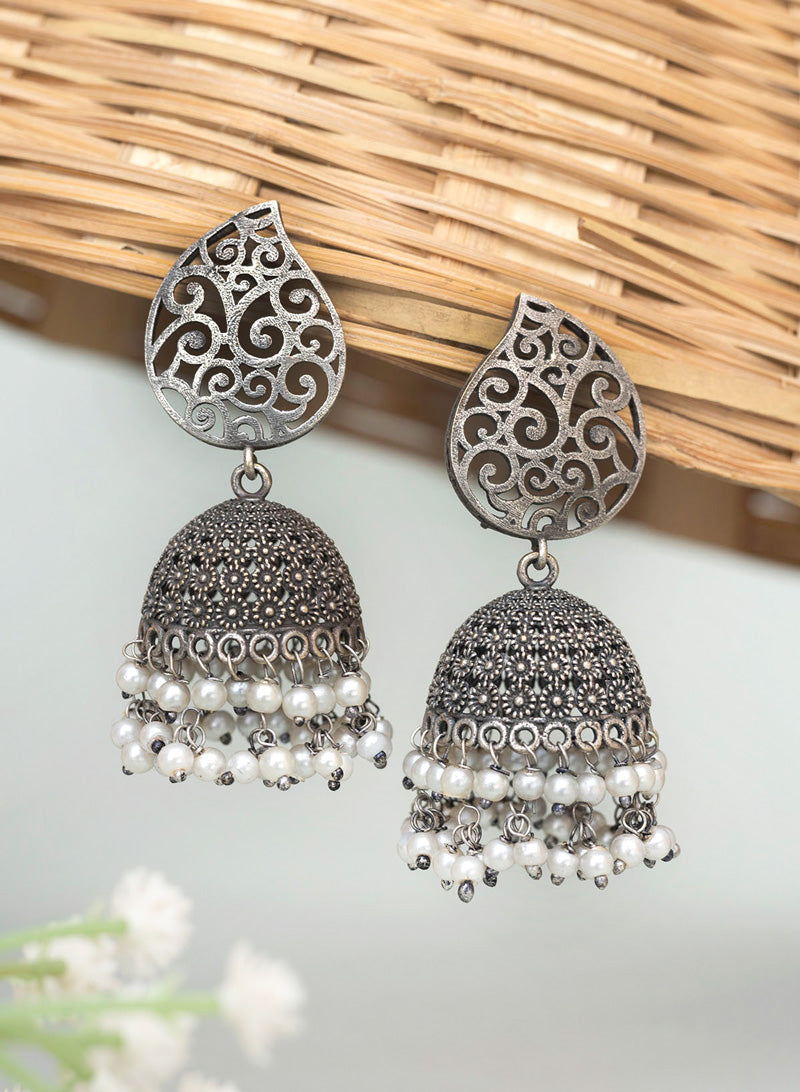 Yami Oxidised Jhumka